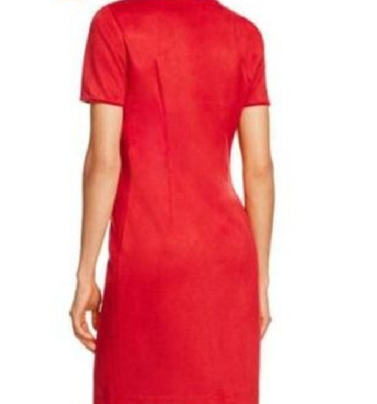T TAHARI RED MADELINE DRESS - Picture 2 of 6